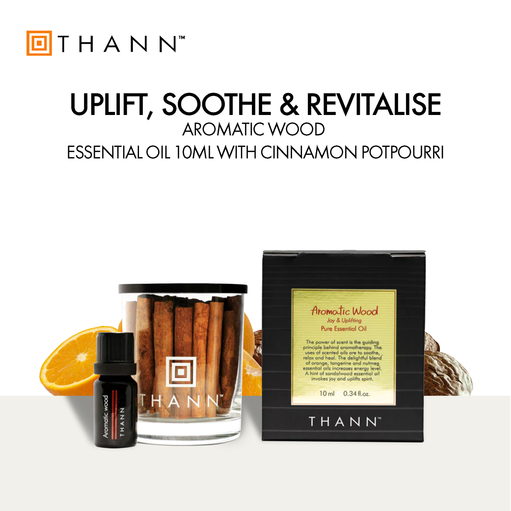 Aromatic Wood Essential Oil 10ml With Cinnamon Potpourri