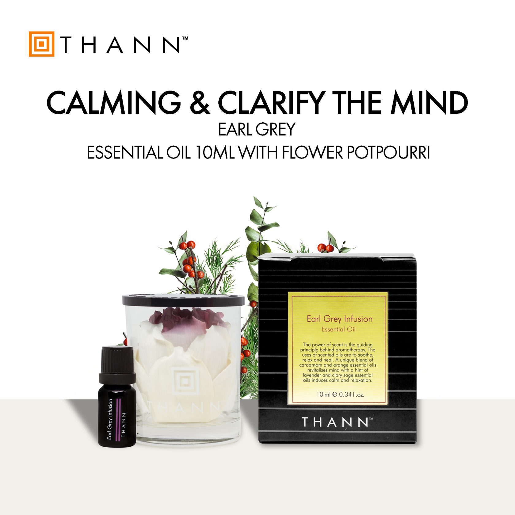 Earl Grey Essential Oil 10ml with Flower Potpourri