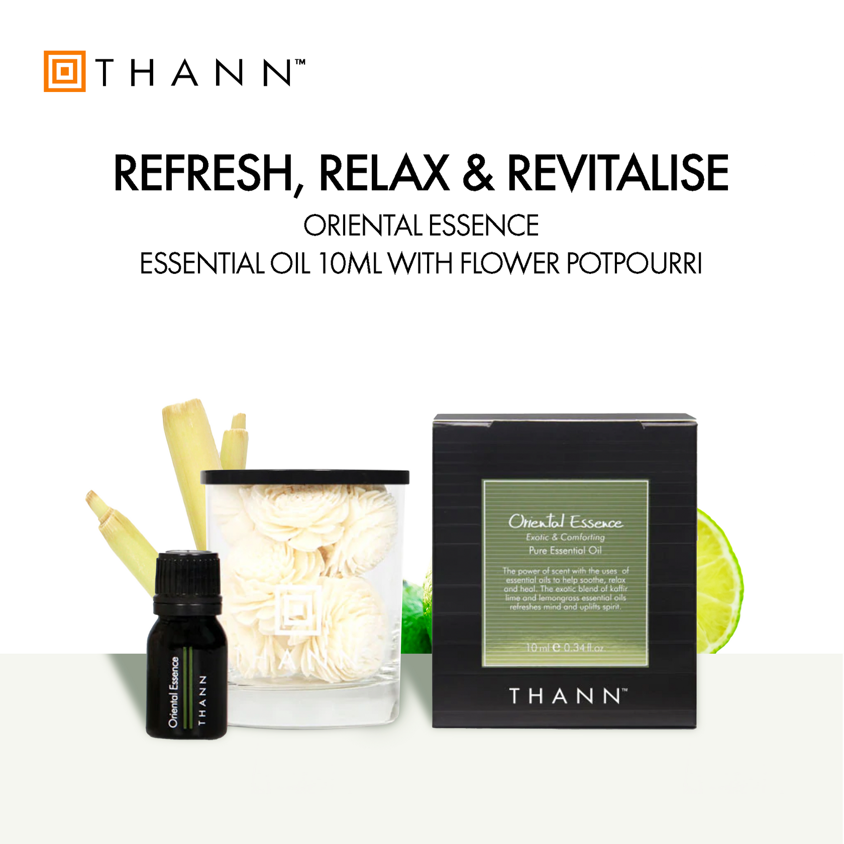 Oriental Essence Essential Oil 10ml With Flower Potpourri