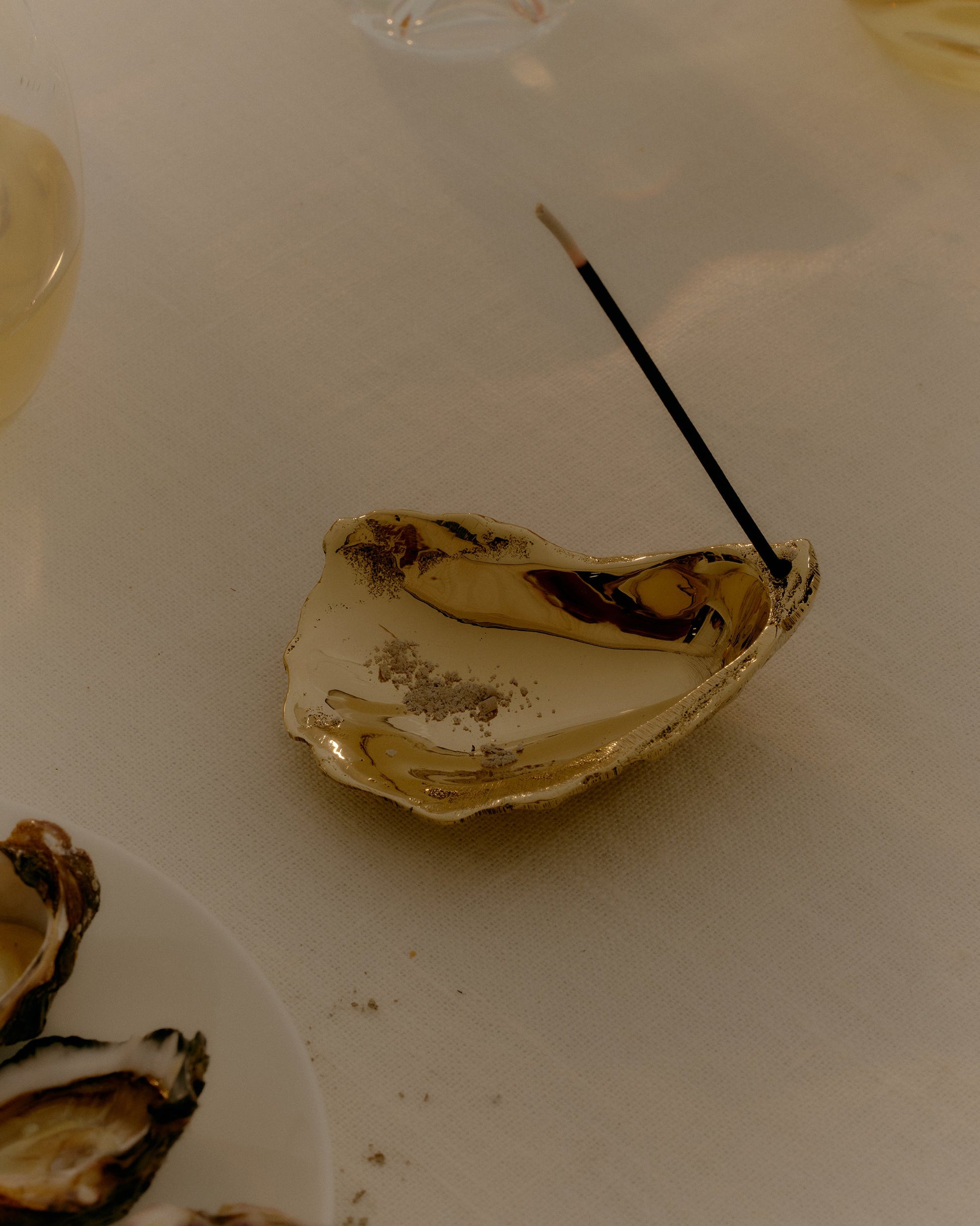 Oyster Incense Holder | Brass