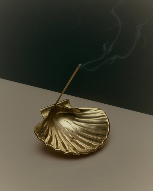 Scallop  Incense Holder | Brass