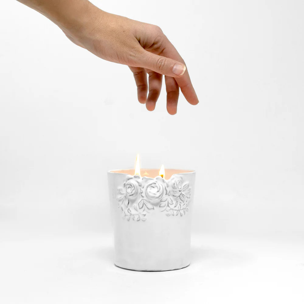 La Vie en Rose Ceramic candle