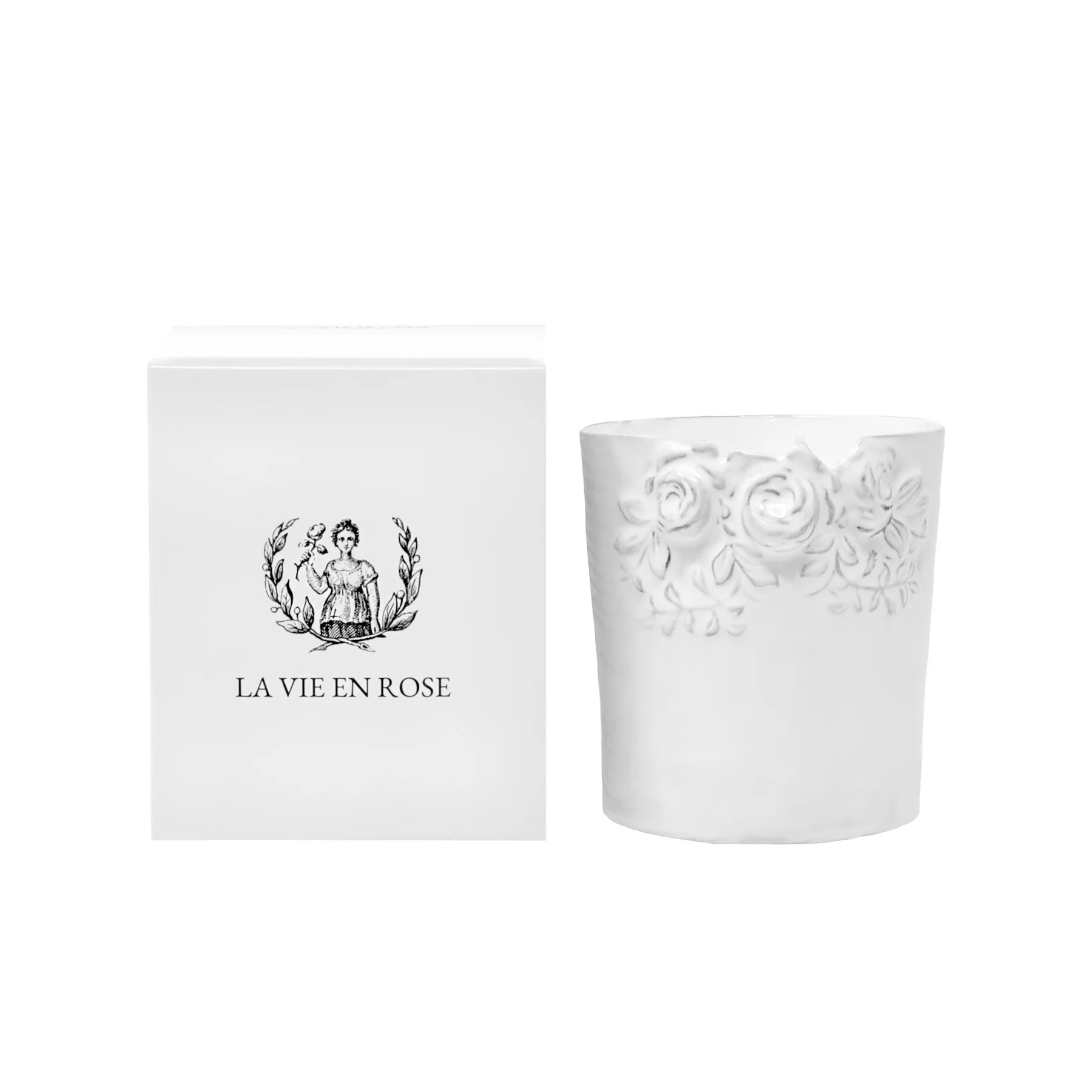 La Vie en Rose Ceramic candle